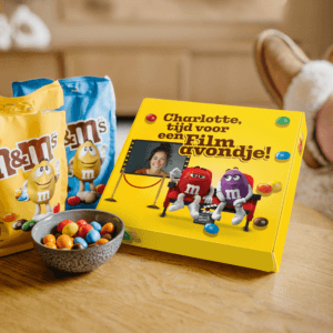 Bestel M&M's Film Giftbox bedrukken met eigen foto