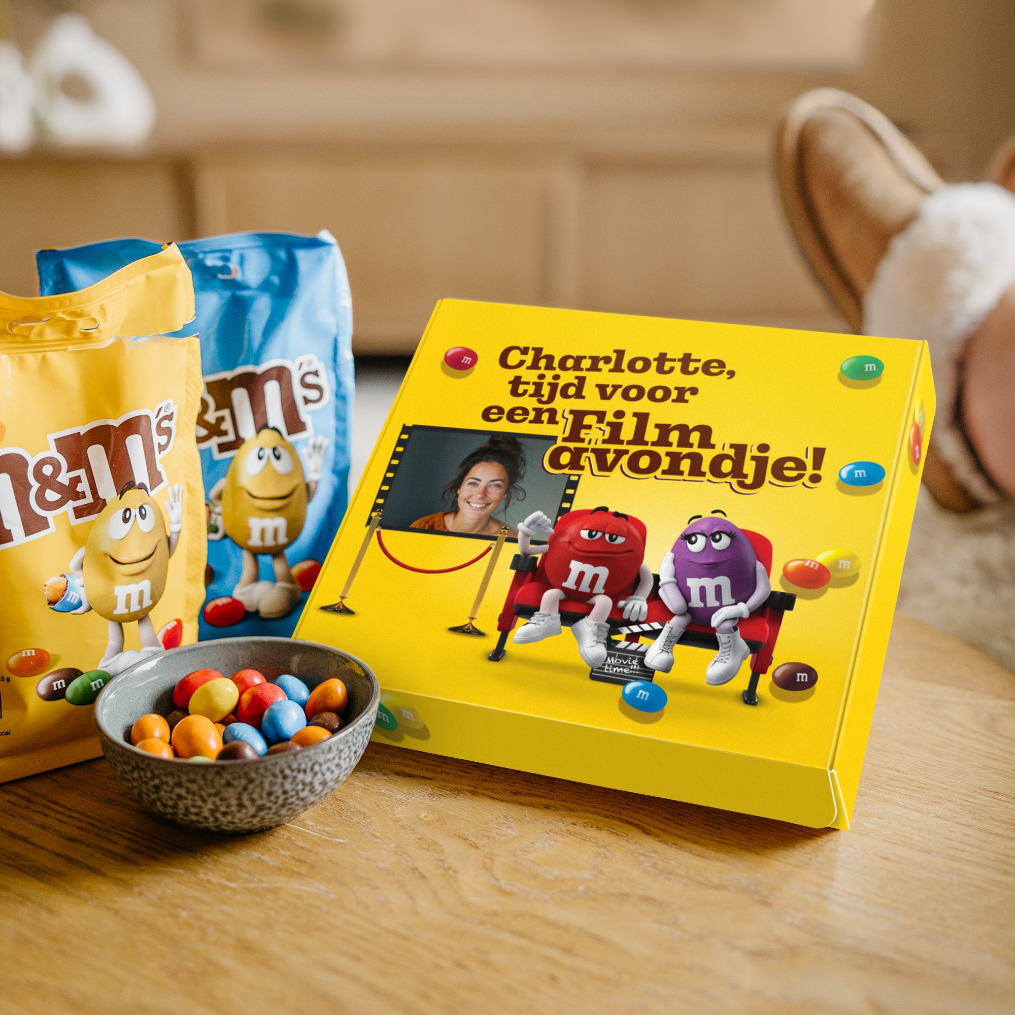 Bestel M&M's Film Giftbox bedrukken met eigen foto