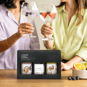 Bestel Miniatuur alcoholproeverij - Pink Gin - Limoncello - Gin met eigen foto