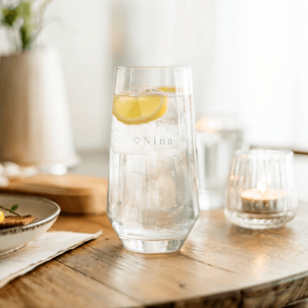 Bestel Waterglas graveren - Kristalglas - 390 ml - 6 stuks met eigen foto