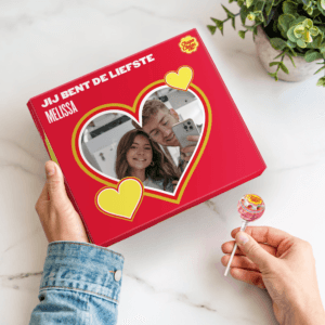 Bestel Chupa Chups brievenbuspakket personaliseren - 16 lollys mix met eigen foto