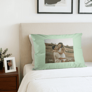 Bestel Kussensloop bedrukken - Mint groen - 50 x 60 cm met eigen foto