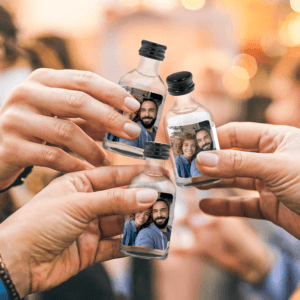 Bestel Mini Vodka personaliseren - 10 stuks met eigen foto