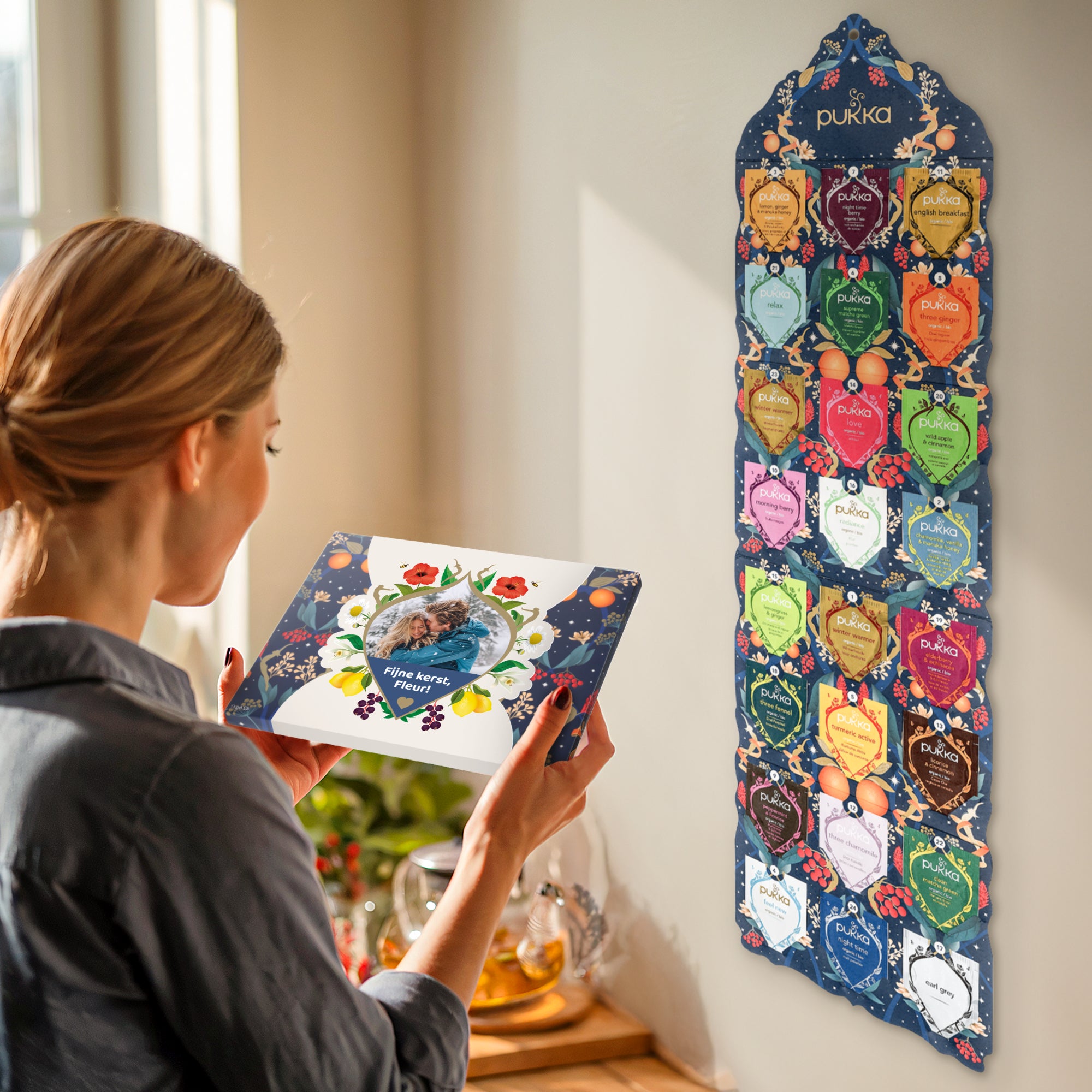 Bestel Gepersonaliseerde thee adventskalender - Pukka met eigen foto