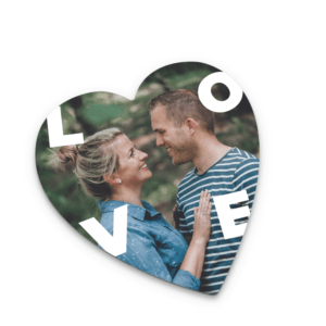 Bestel Hartvormige onderzetter bedrukken - 1 stuk met eigen foto