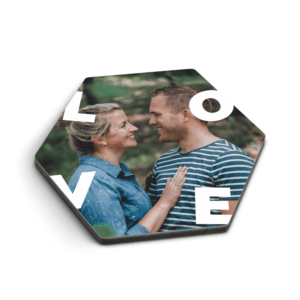 Bestel Zeshoekige onderzetter bedrukken - 1 stuk met eigen foto