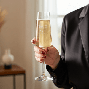 Bestel Champagneglas graveren - Luxe glas - 1 stuk met eigen foto