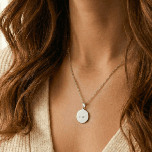 Bestel Ketting ronde hanger met tekst - zilver met eigen foto