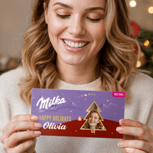 Bestel Gepersonaliseerde Milka reep - Hazelnoot met eigen foto