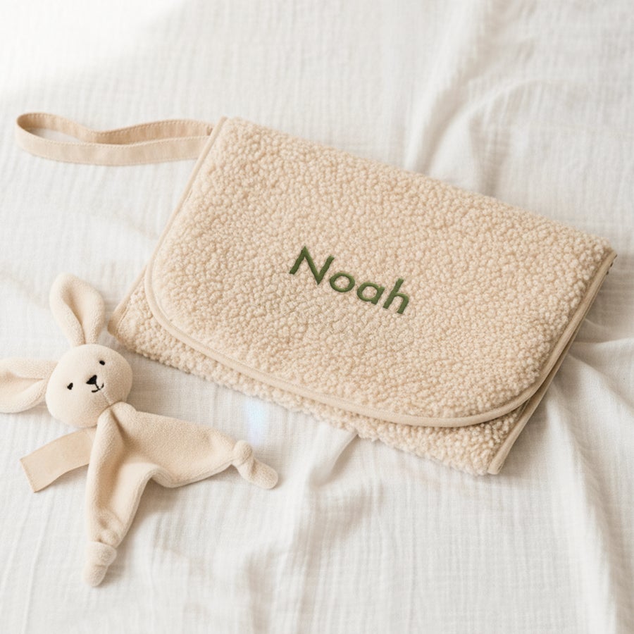 Bestel Teddy verschoningsmatje met naam met eigen foto