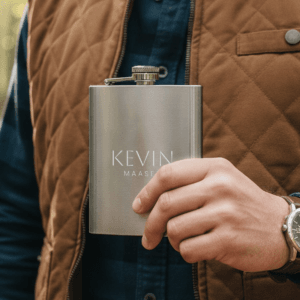 Bestel Heupfles graveren - RVS met eigen foto