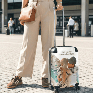 Bestel Gepersonaliseerde fotokoffer - Handbagage formaat met eigen foto