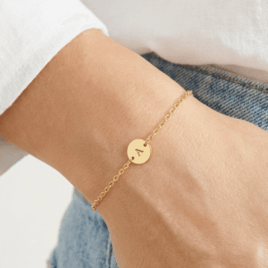 Bestel Armband met initialen - Goud - 16 cm met eigen foto