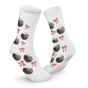 Bestel Kerstsokken personaliseren - Wit - 35-38 met eigen foto