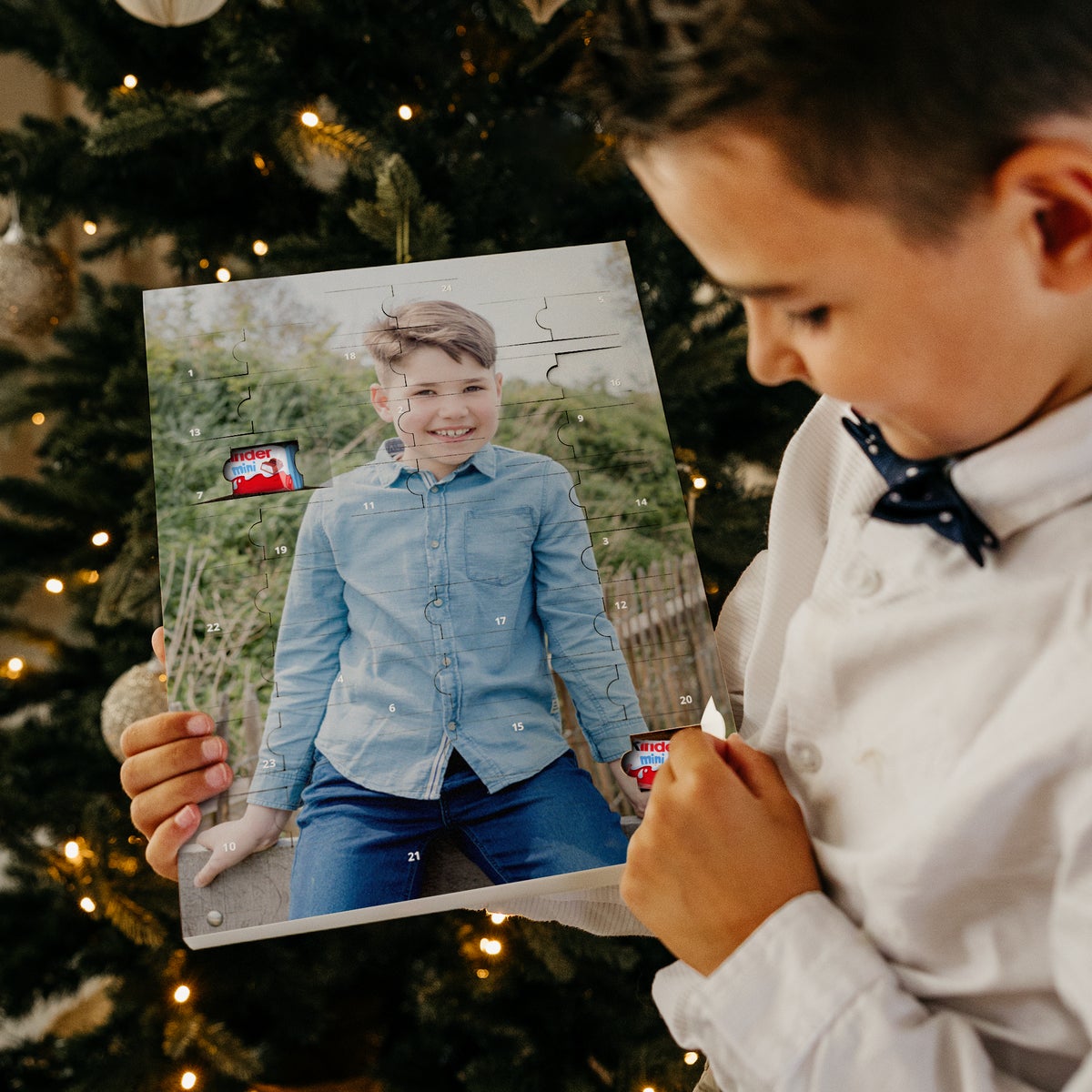 Bestel kinder chocolade aftelkalender met eigen foto