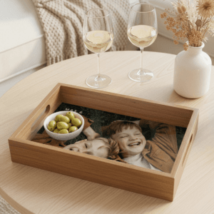 Bestel Dienblad bedrukken - Rechthoek - Beige - 23.5 x 37 cm met eigen foto