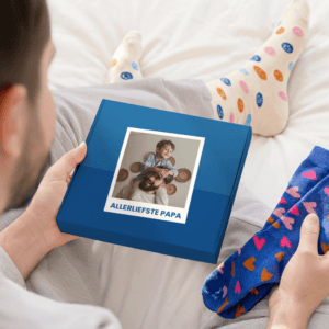 Bestel Sokken giftbox personaliseren - 2 paar sokken - 43/46 met eigen foto