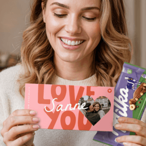 Bestel Gepersonaliseerde chocoladereep - Milka - Hazelnoot met eigen foto