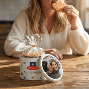 Bestel Stroopwafel blik met bedrukte deksel - Daelmans Origineel - 230 gram - Daelmans met eigen foto