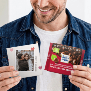 Bestel Gepersonaliseerde chocolade - Ritter Sport - Dark Whole Hazelnut met eigen foto