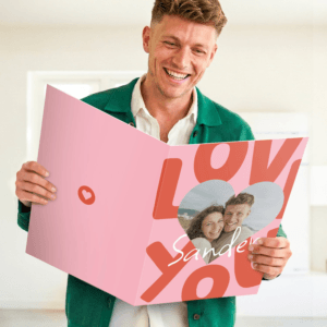 Bestel Mega wenskaart personaliseren - 50 cm met eigen foto