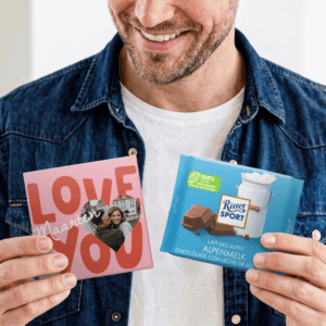 Bestel Gepersonaliseerde chocolade - Ritter Sport - Alpenmelk met eigen foto