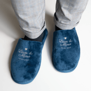 Bestel Pantoffels bedrukken - Blauw - Maat 43-46 met eigen foto