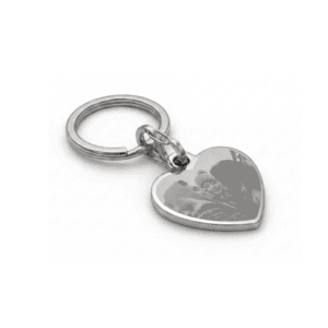 Bestel Gepersonaliseerde foto sleutelhanger - Hart - Zilver met eigen foto