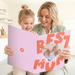 Bestel Mega Moederdag kaart personaliseren - 50 cm met eigen foto