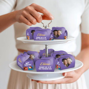 Bestel Milka favourites traktatie - 75 stuks met eigen foto
