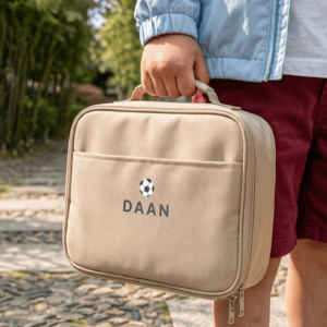 Bestel Lunch koeltas personaliseren - Beige met eigen foto