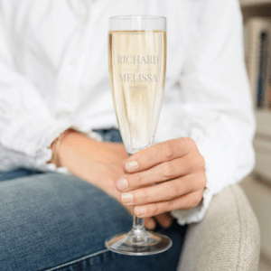 Bestel Gepersonaliseerd kunststof champagneglas - Gegraveerd met eigen foto