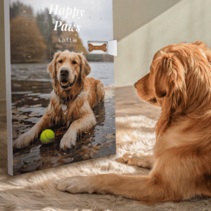 Bestel Gepersonaliseerde hondenadventskalender met Pedigree snoepjes met eigen foto